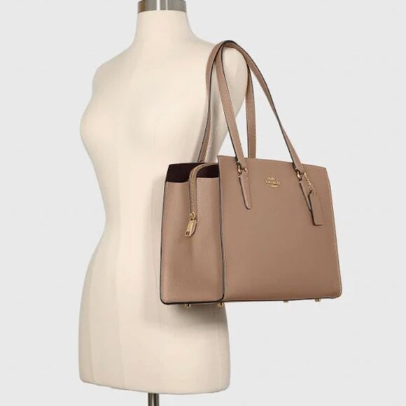 Coach Tatum Carryall in tan - Picture 3 of 6